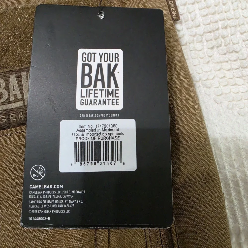 CamelBak ThermoBak 3L Hydration Pack NEW Lifetime Guarantee Tan